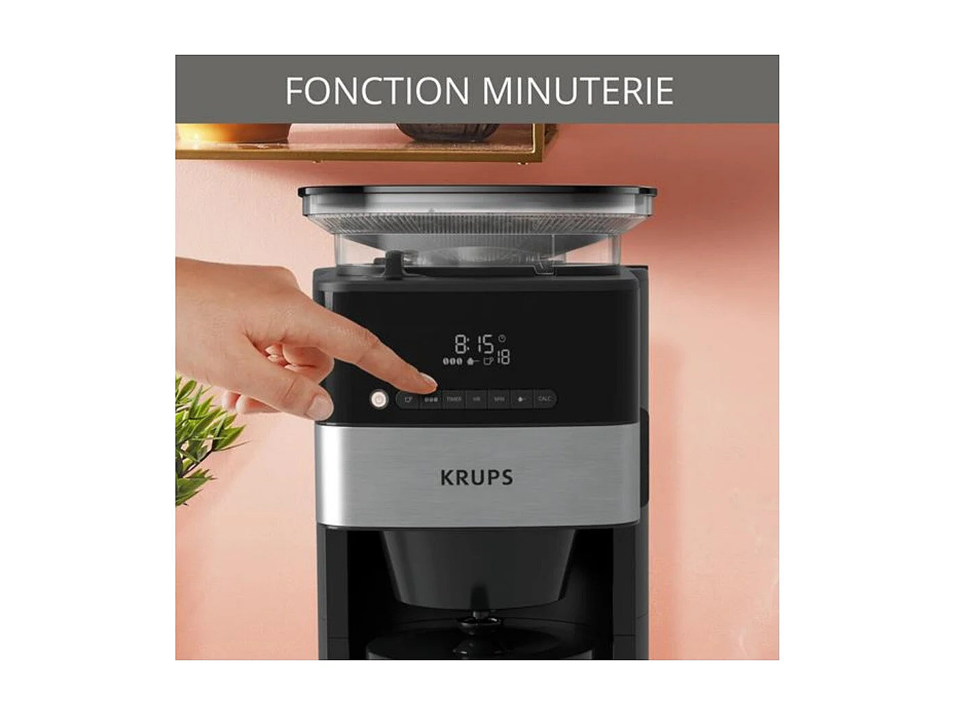 Krups Cafetière filtre programmable 10-15 tasses 1000w - KM832810