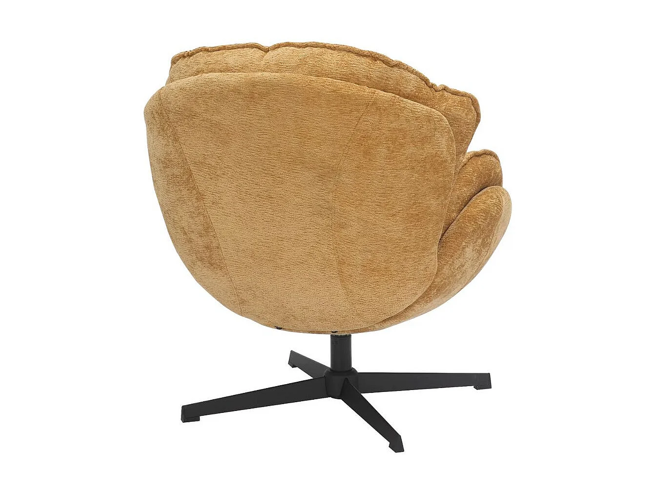 Fauteuil confort en tissu jaune, pivotant à 360° TOFON