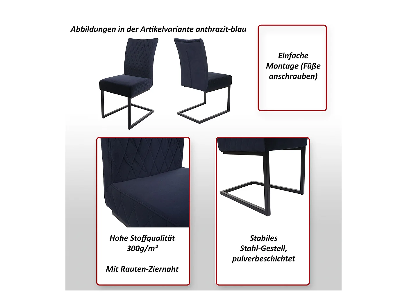 Piétement luge MCW-L15 (lot de 2),  crème-beige