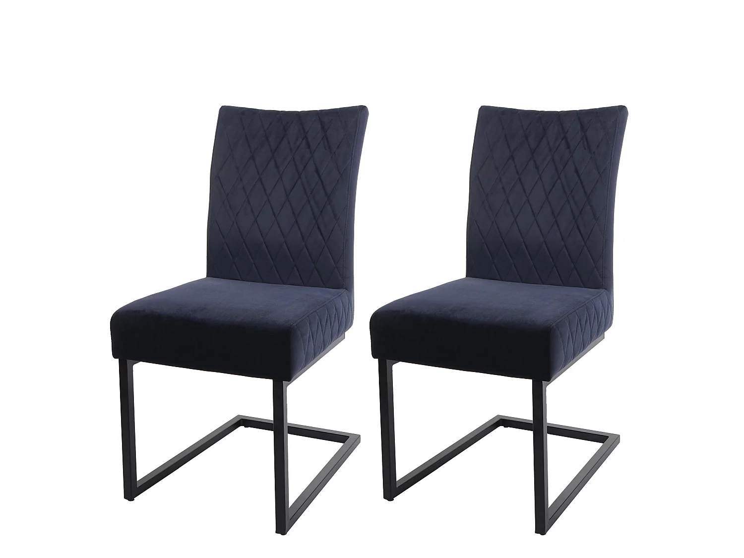 Krzesło wspornikowe MCW-L15 (zestaw 2 sztuk),  antracytowo-niebieski