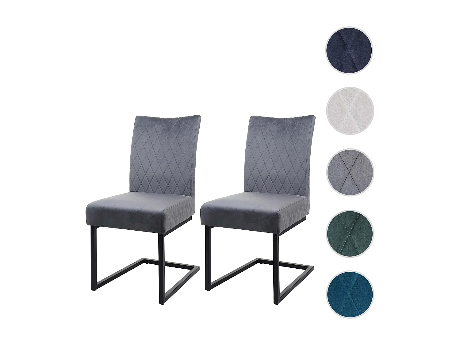 Piétement luge MCW-L15 (lot de 2),  gris foncé