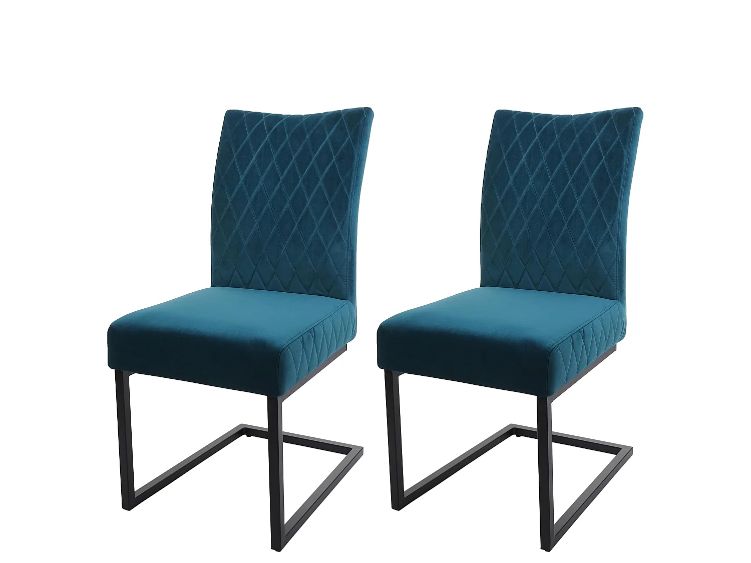 Krzesło wspornikowe MCW-L15 (zestaw 2 sztuk),  turkusowo-niebieski