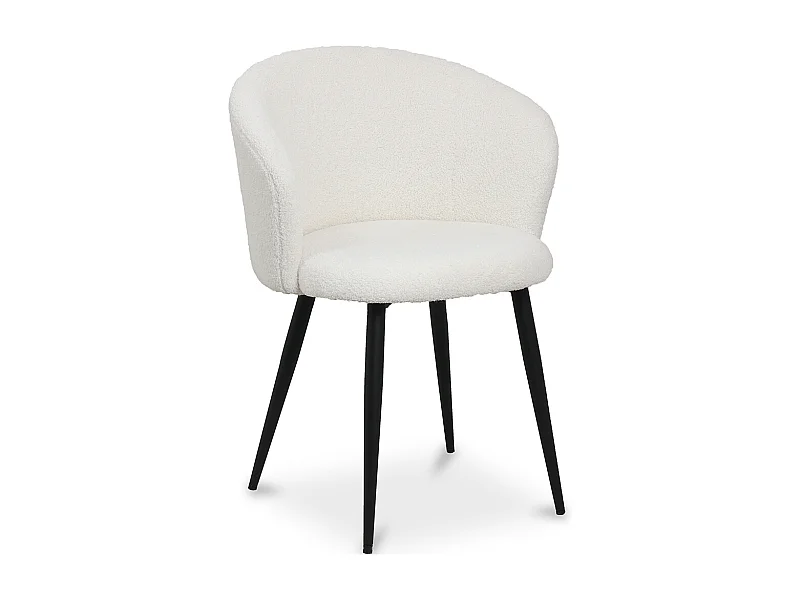 Gepolsterter Esszimmerstuhl aus Bouclé - Detra