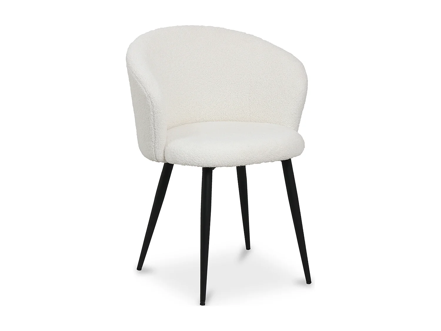 Silla de Comedor Tapizada en Bouclé - Detra