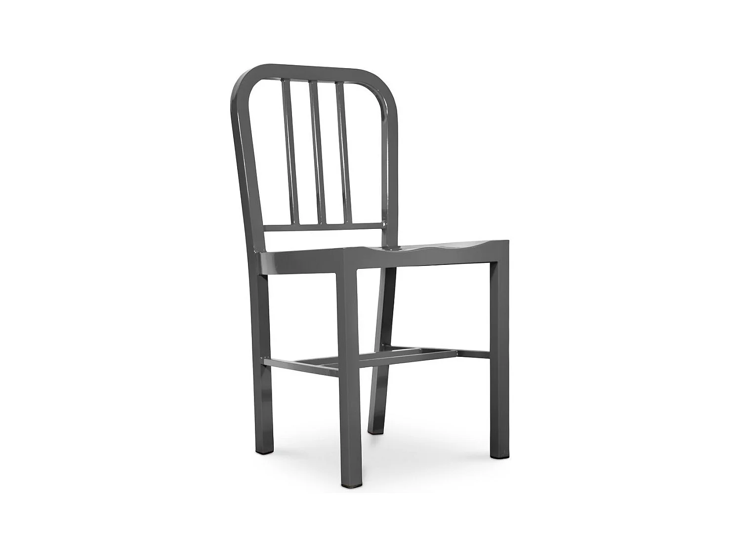 Chaise de salle à manger - Design en acier - Jadon Gris foncé
