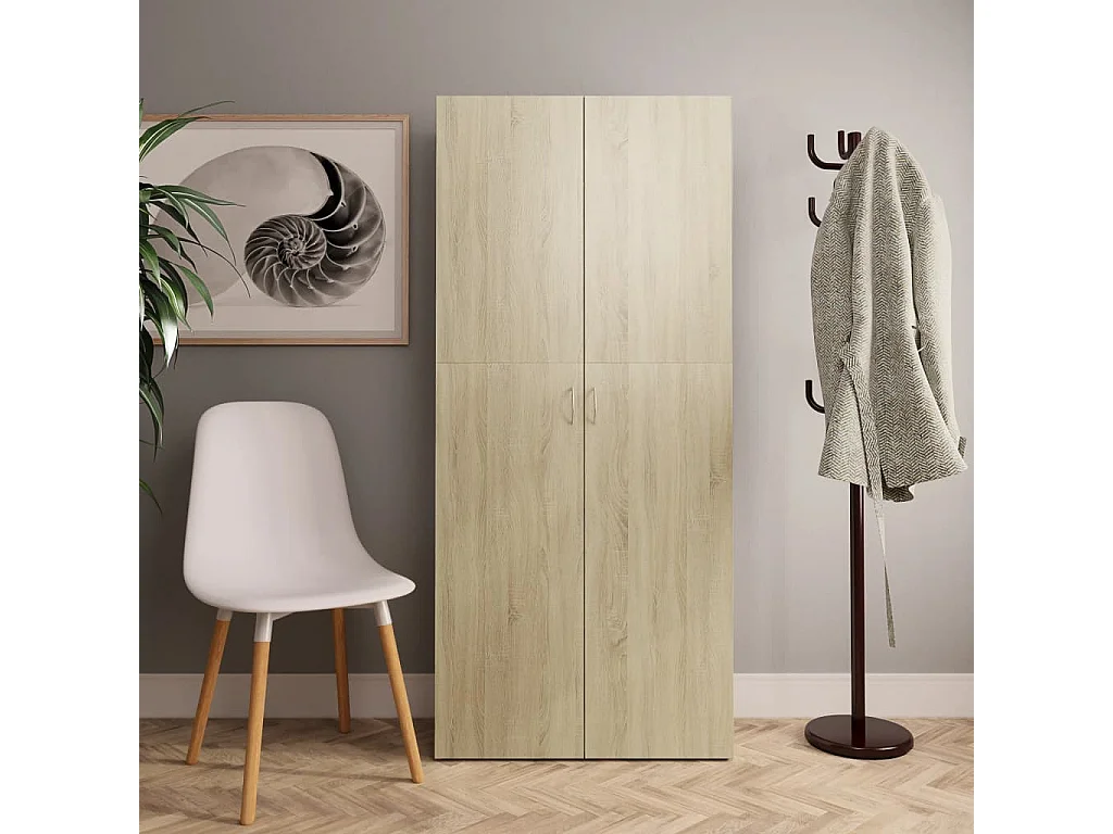 Schuhschrank Sonoma-Eiche 80x35,5x180 cm Holzwerkstoff