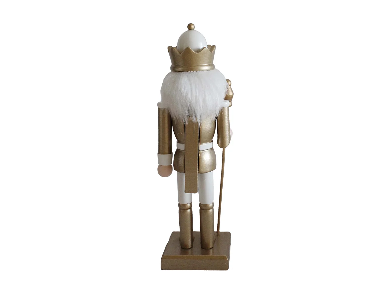 Casse-noisette de Noël Rebecca Mobili Djede 25x6,5x7,5 Bois Blanc Or Classique