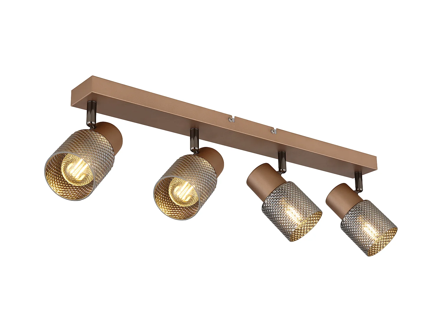Spot métal couleur café mat, 4x E14