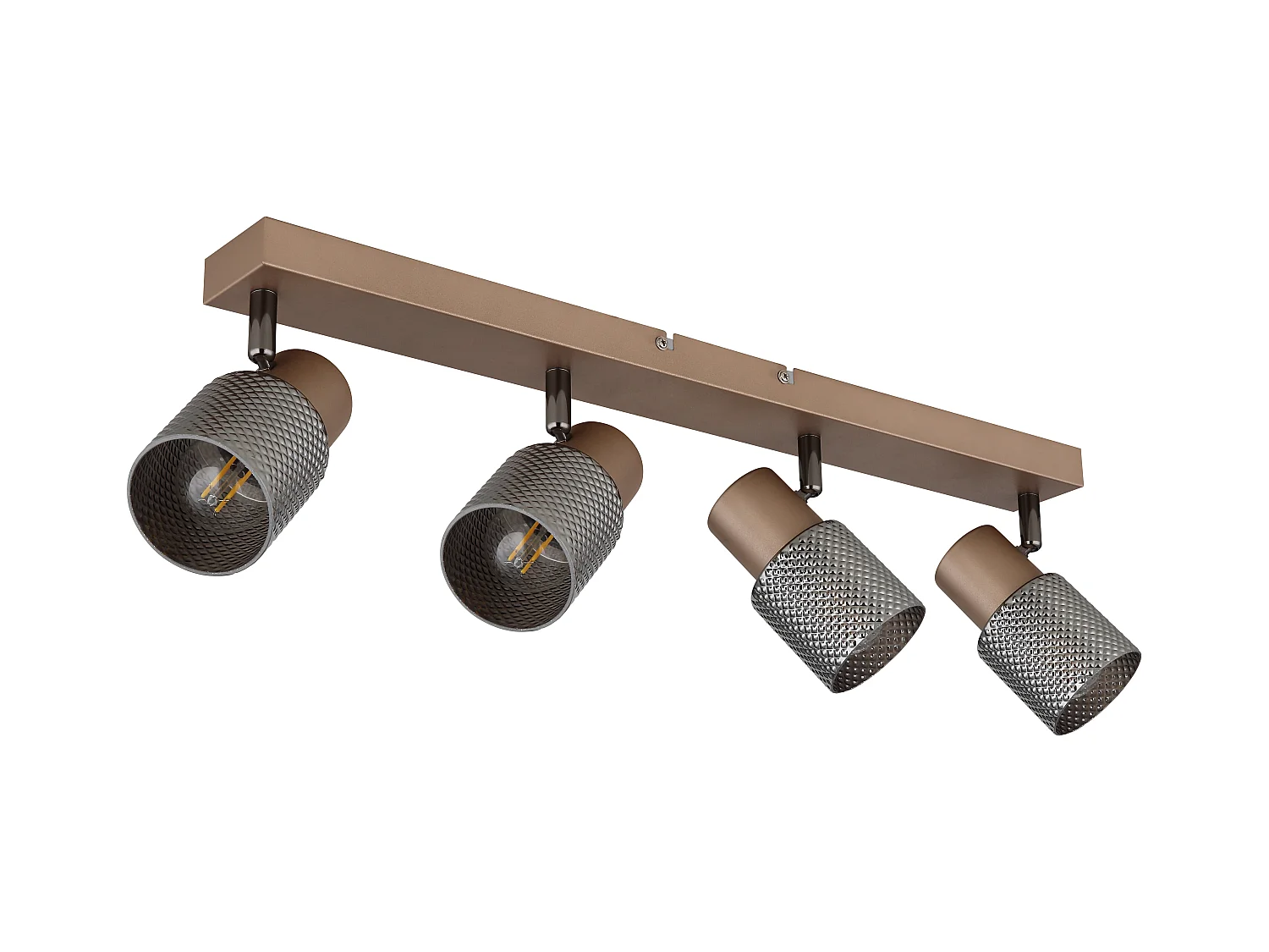 Spot métal couleur café mat, 4x E14