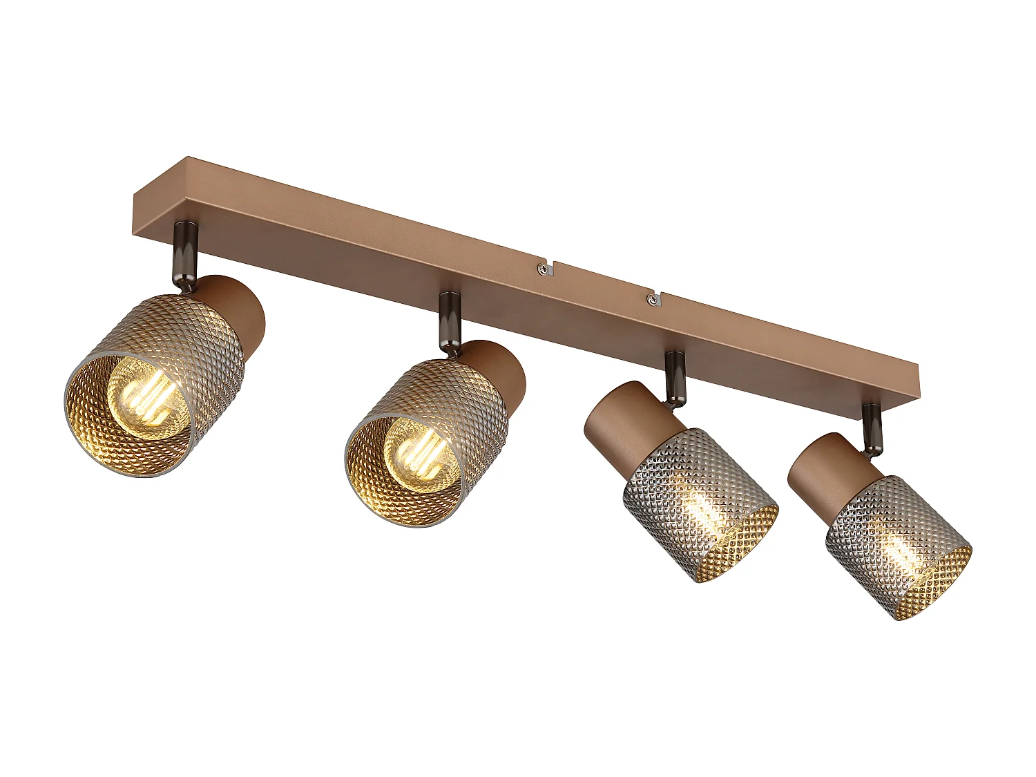 Spot métal couleur café mat, 4x E14