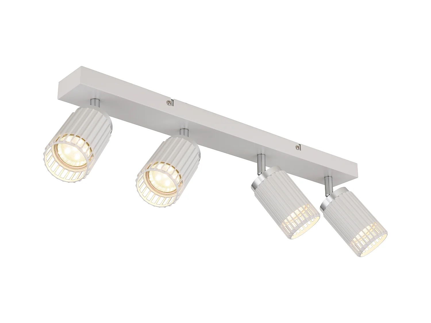 Spot métal blanc mat, 4x GU10