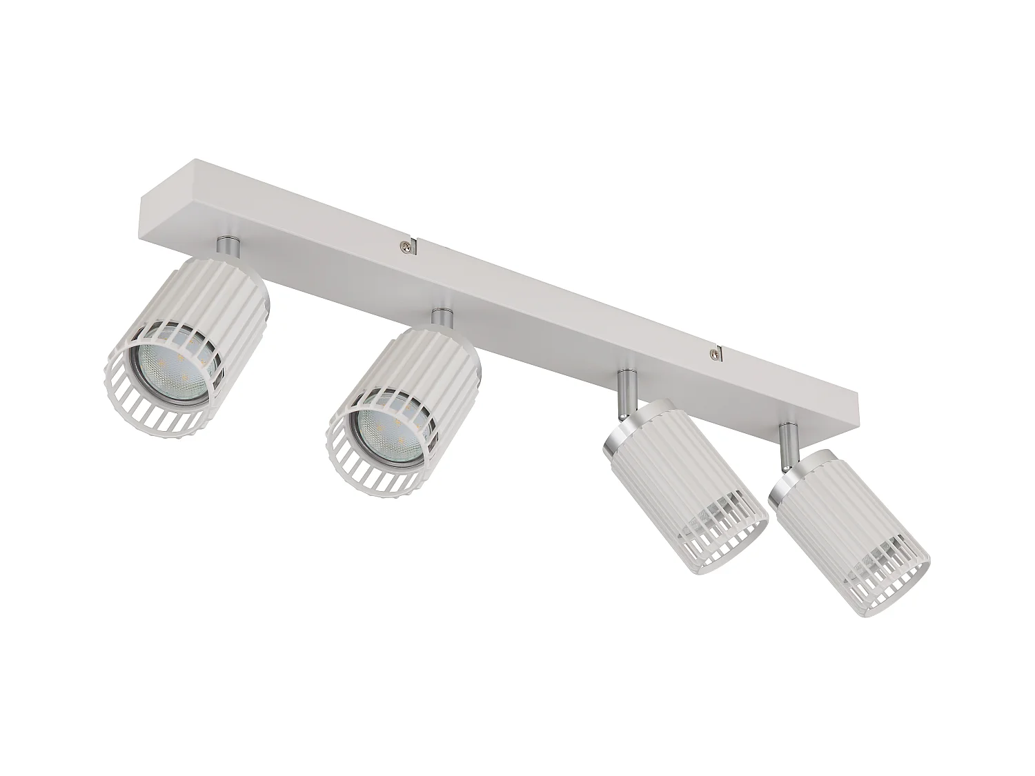 Spot métal blanc mat, 4x GU10