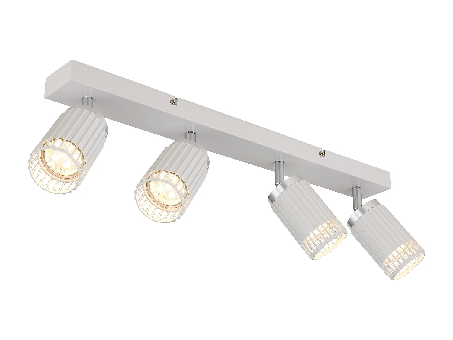 Spot métal blanc mat, 4x GU10