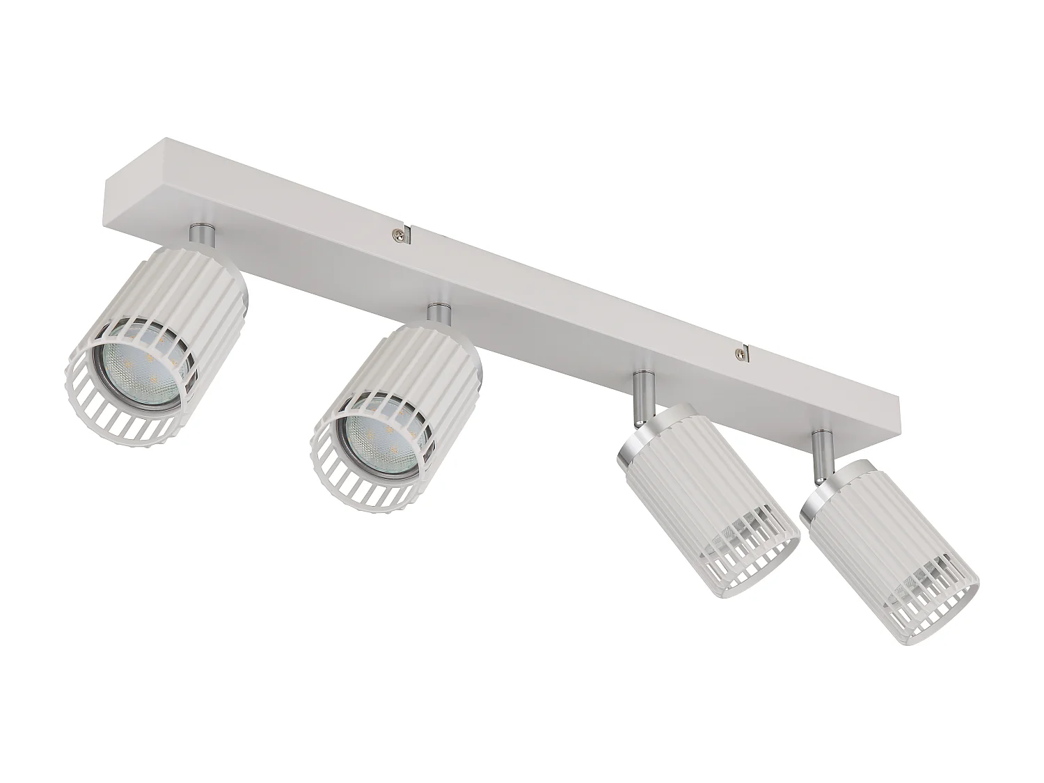 Spot métal blanc mat, 4x GU10