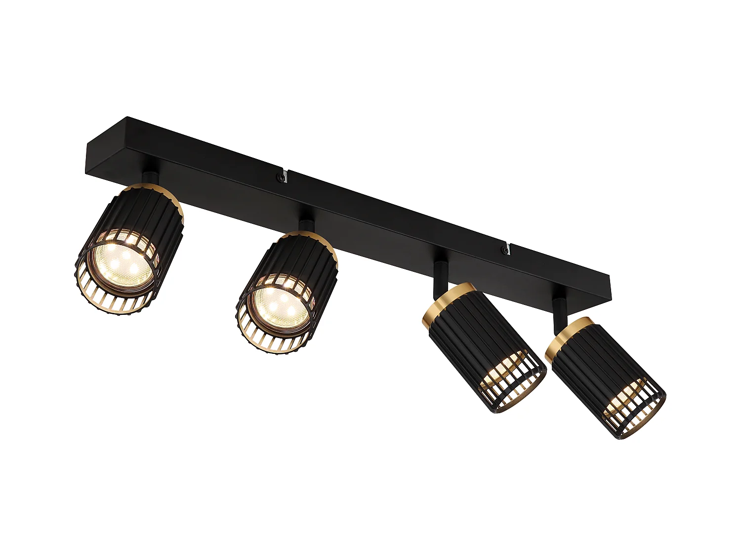 Spot métal noir mat, 4x GU10