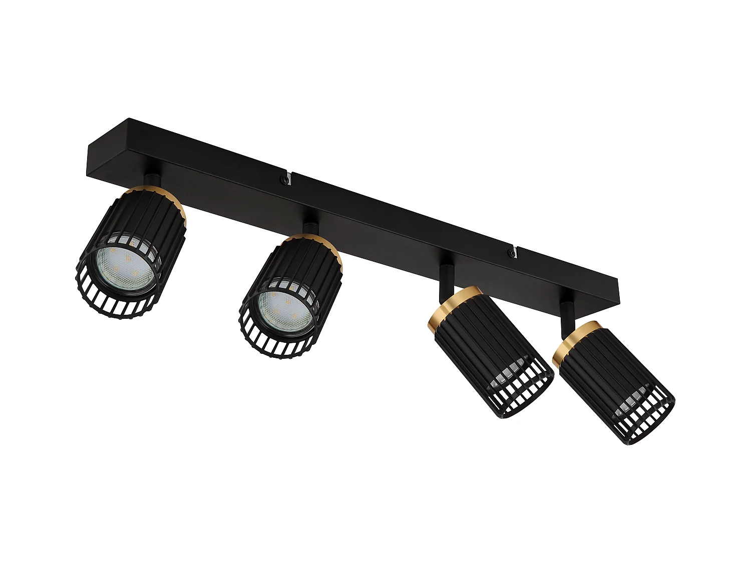 Spot métal noir mat, 4x GU10