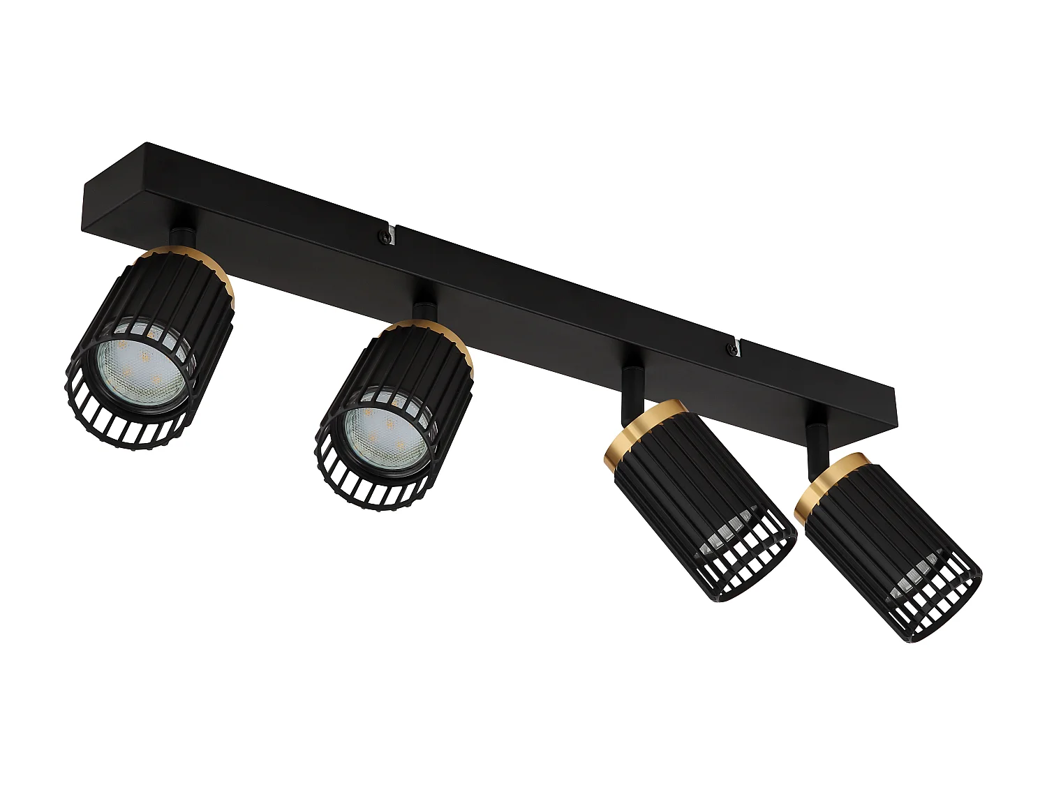 Spot métal noir mat, 4x GU10