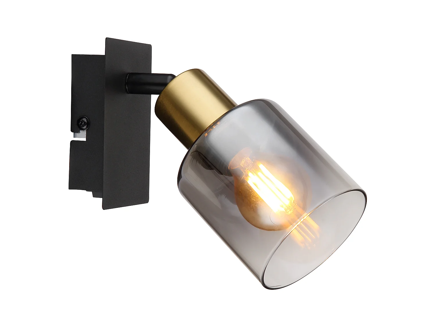 Strahler Metall schwarz matt, 1x E14