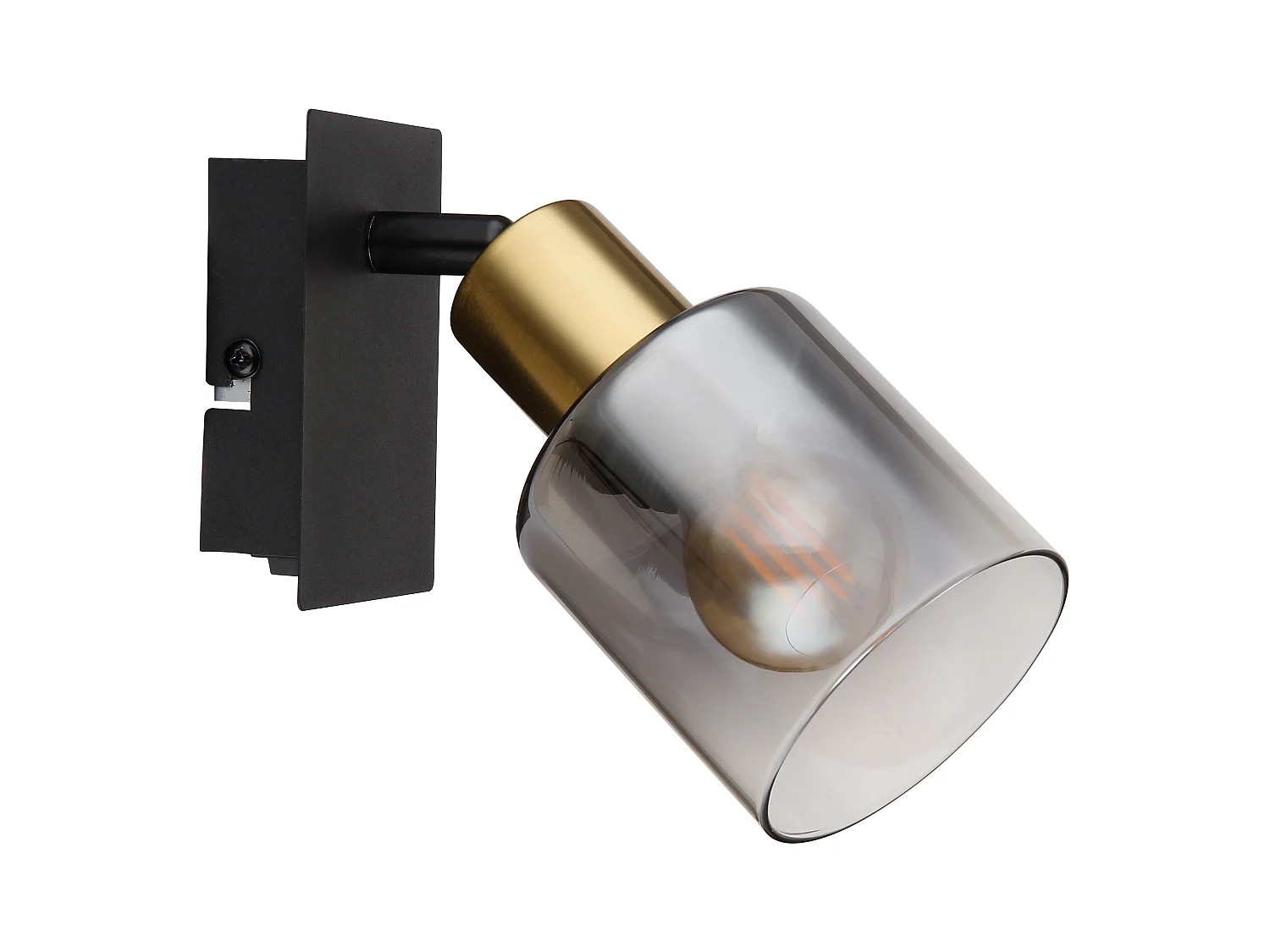 Strahler Metall schwarz matt, 1x E14