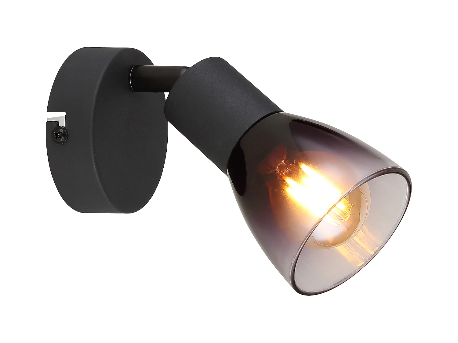 Spot metaal zwart dof, 1x E14