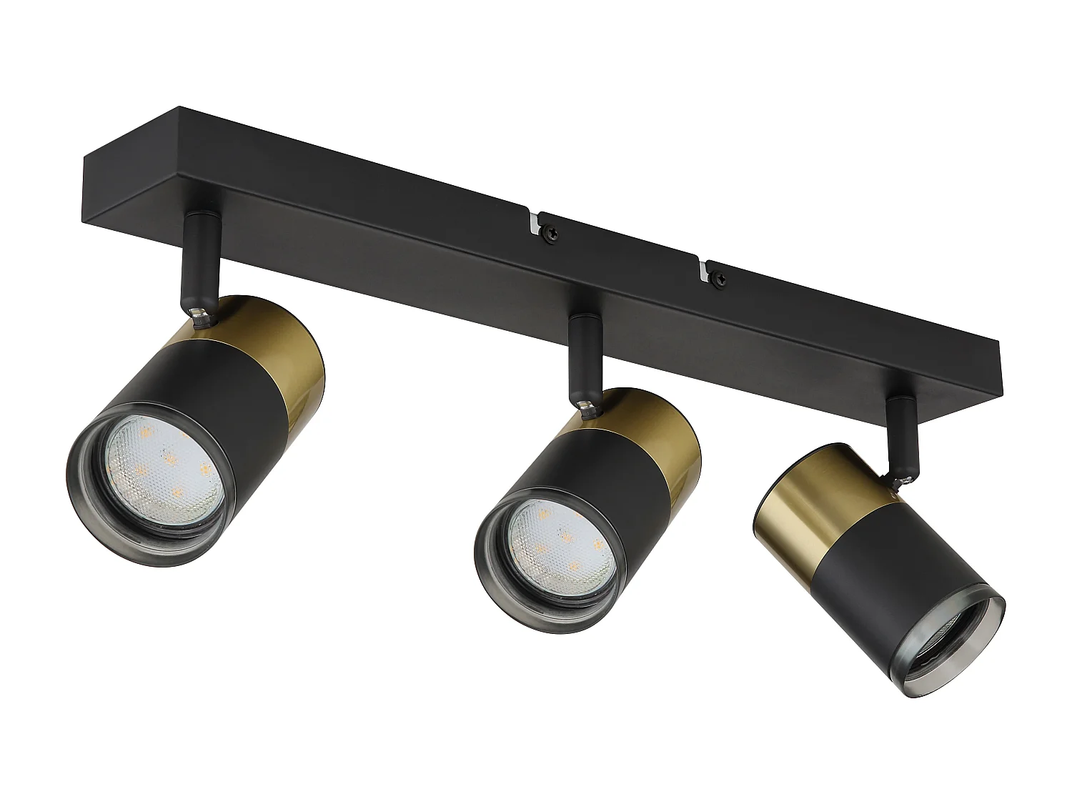 Spot métal noir mat, 3x GU10