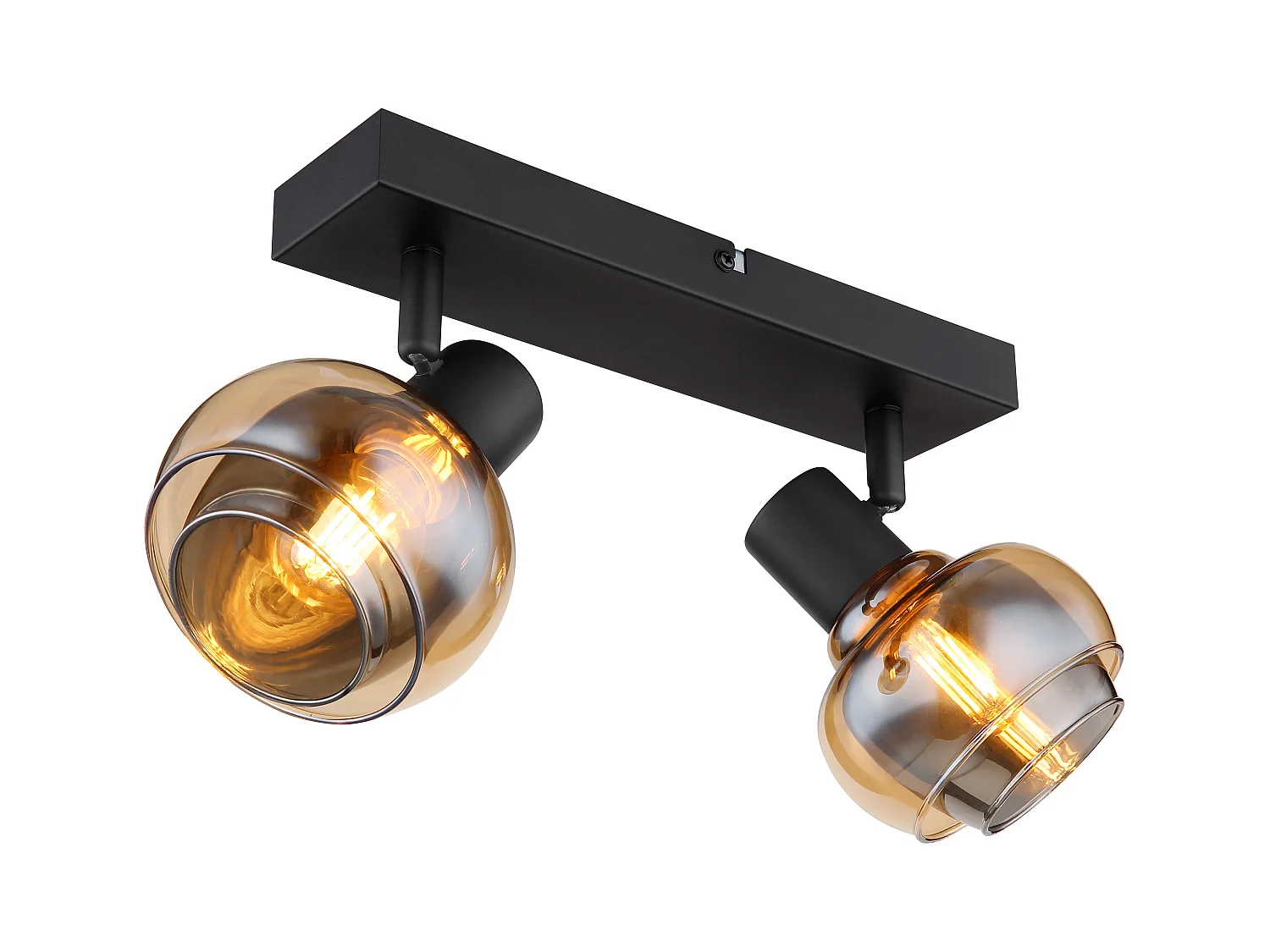 Spot métal noir mat, 2x E14