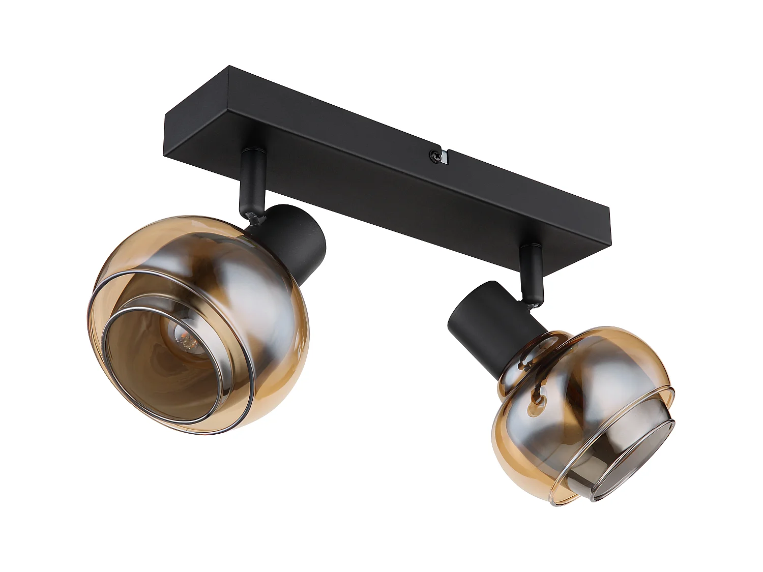 Spot métal noir mat, 2x E14