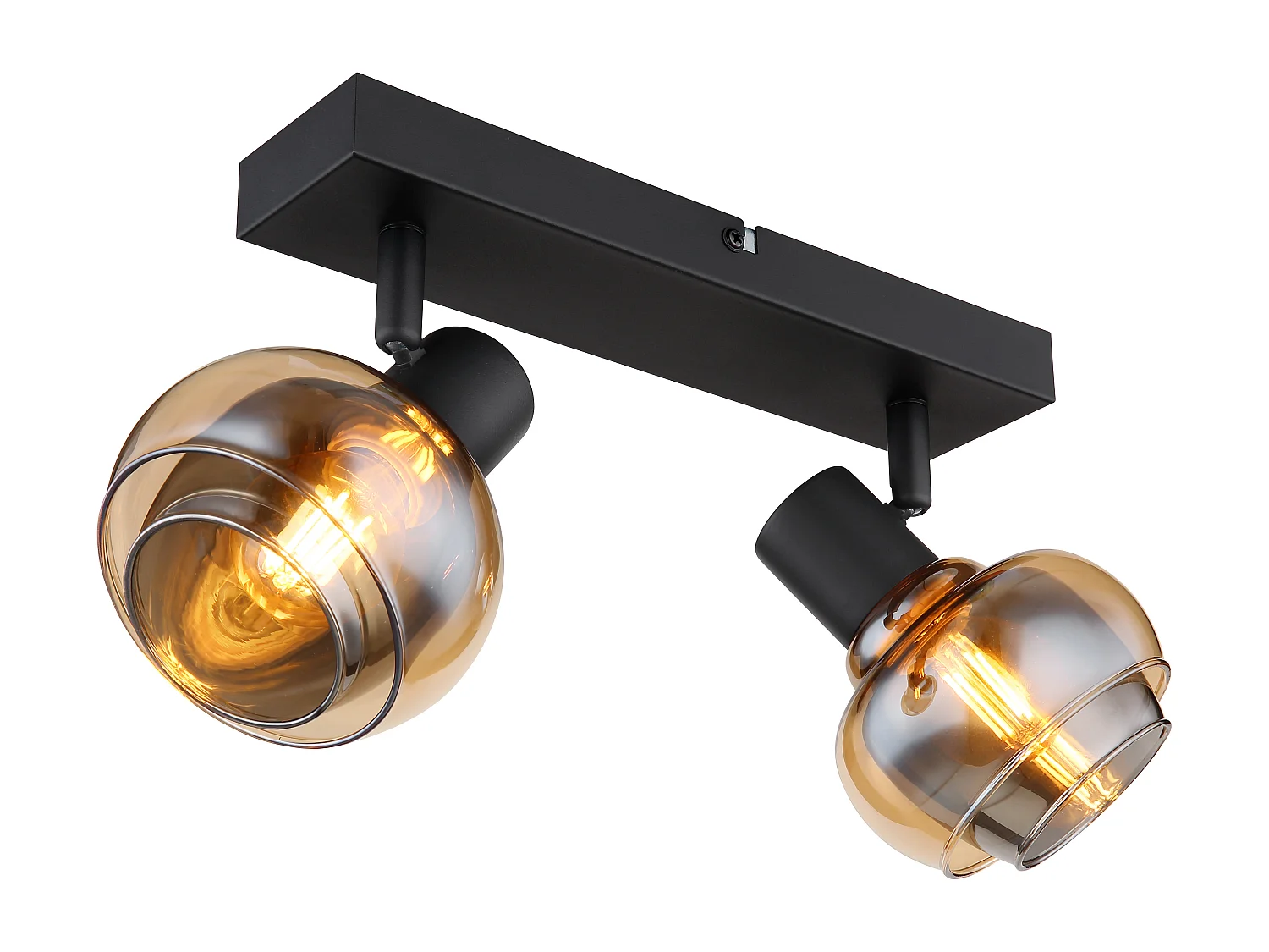 Spot métal noir mat, 2x E14
