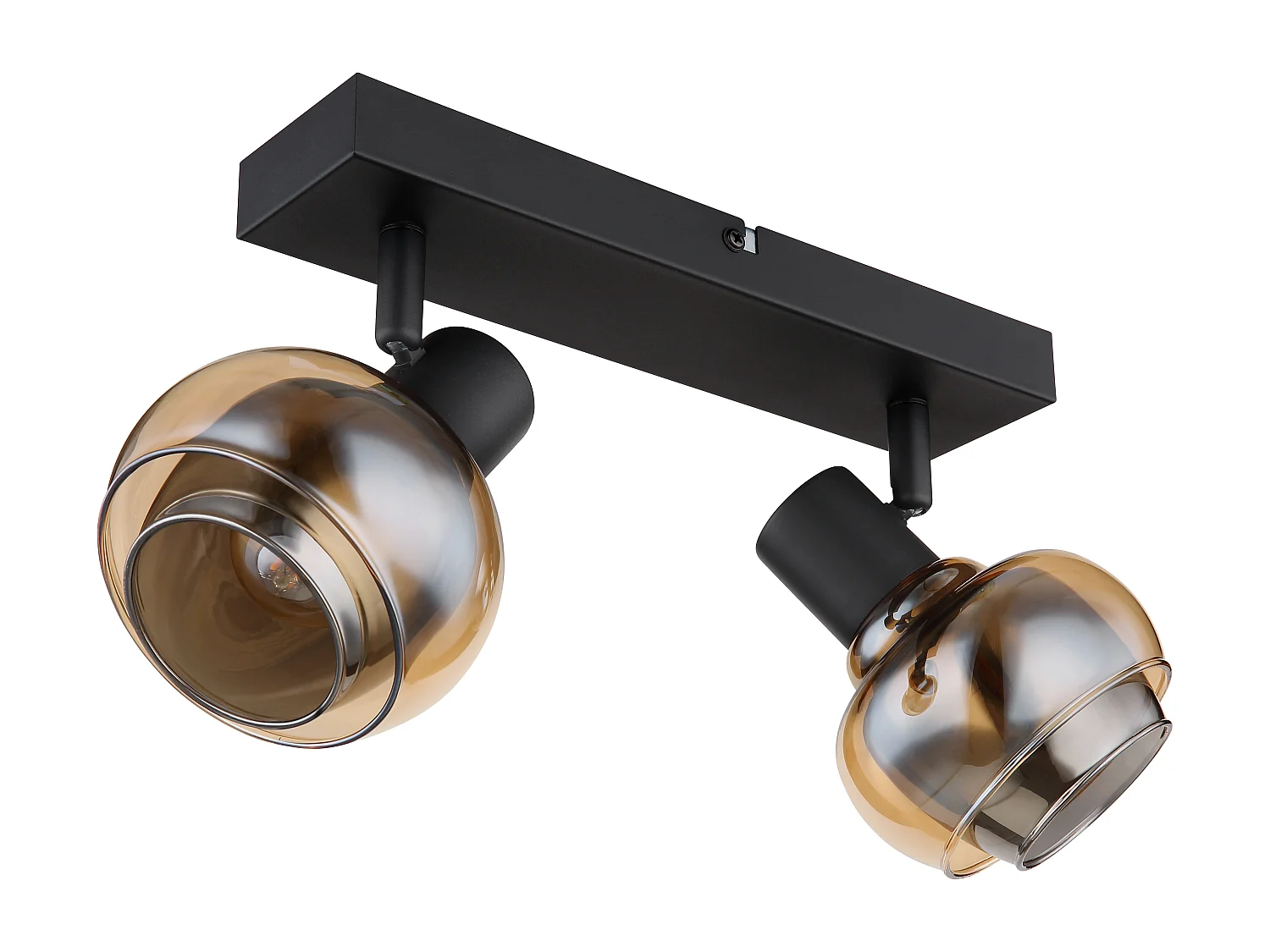 Spot métal noir mat, 2x E14