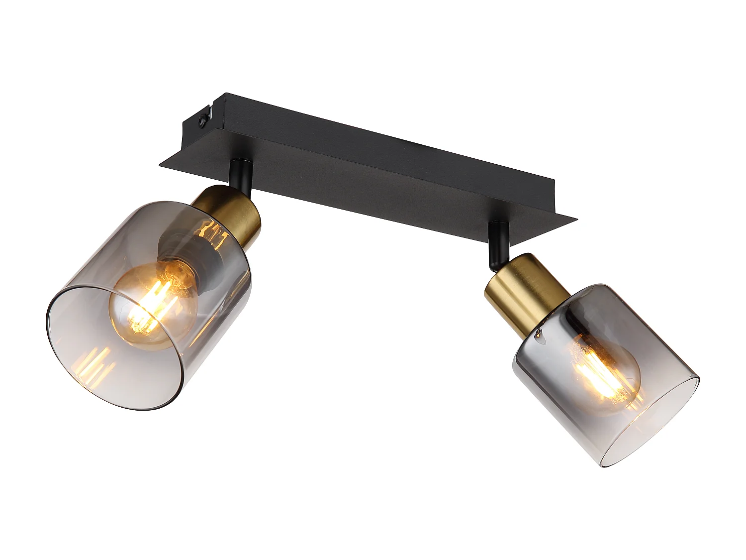 Spot métal noir mat, 2x E14