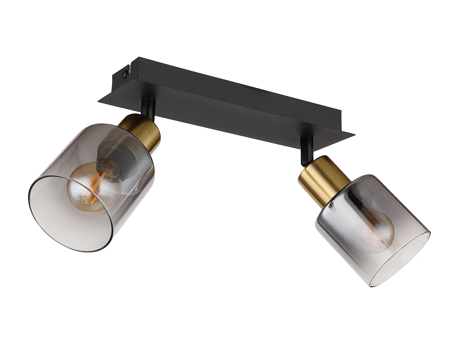 Spot métal noir mat, 2x E14