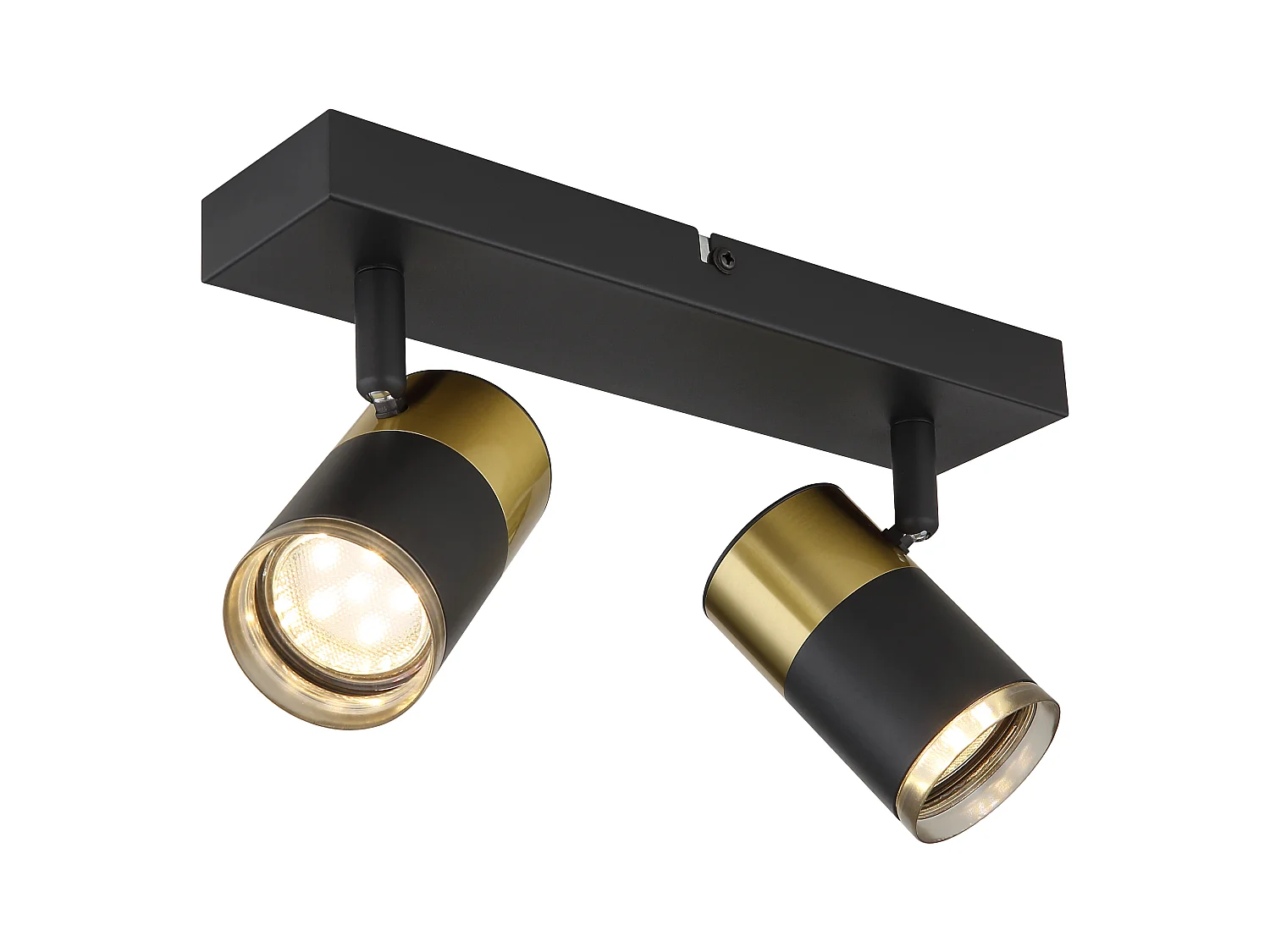 Spot métal noir mat, 2x GU10