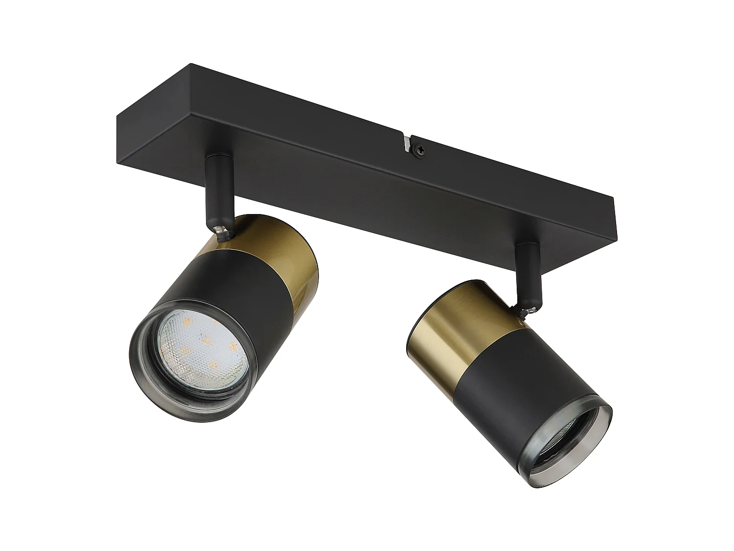 Spot métal noir mat, 2x GU10