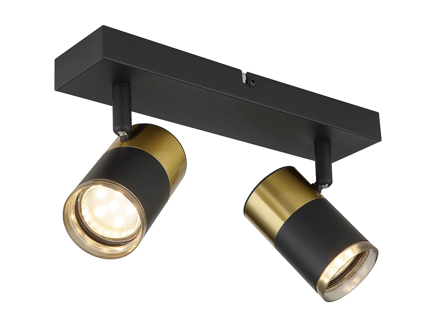 Spot métal noir mat, 2x GU10