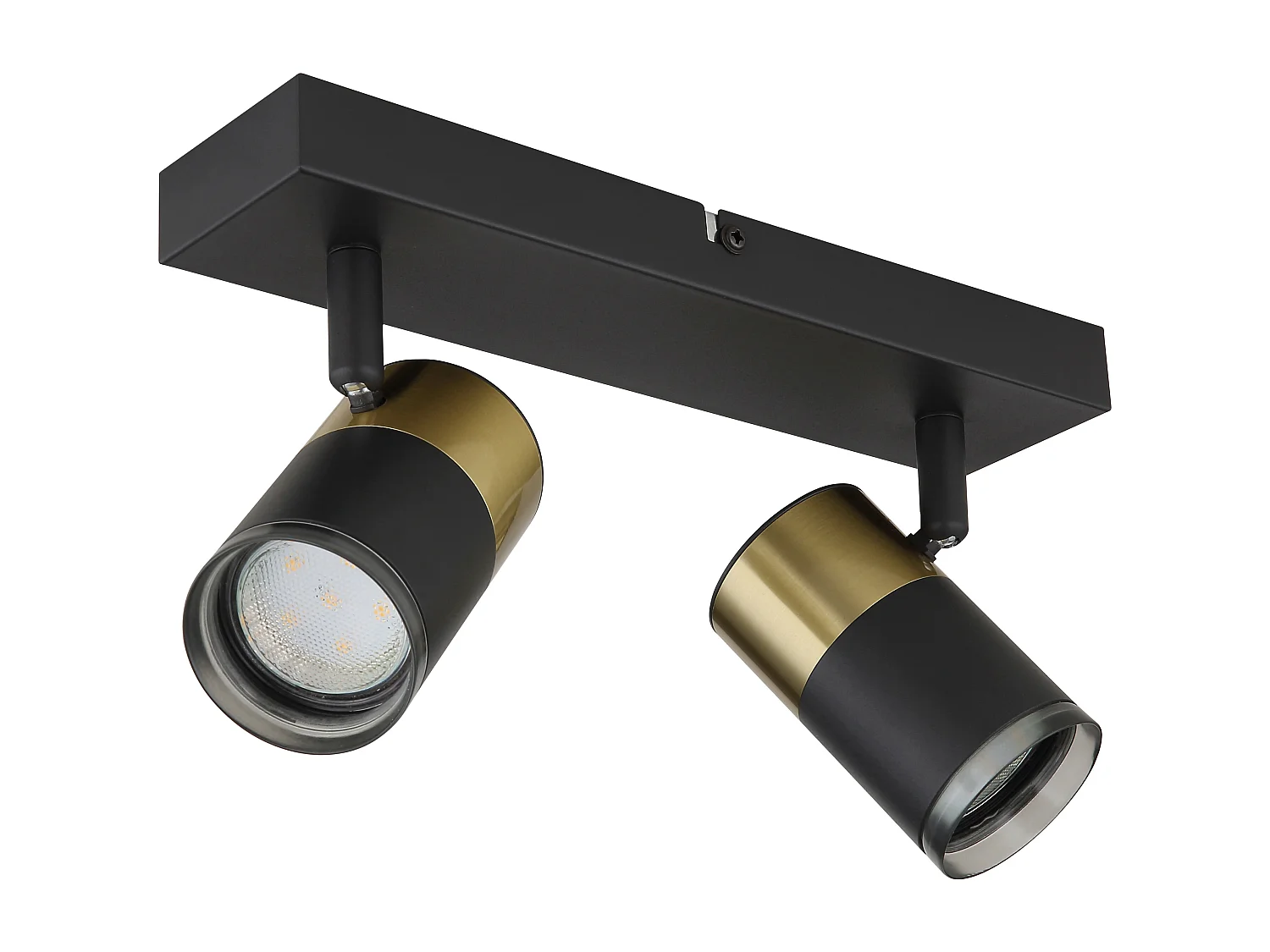 Spot métal noir mat, 2x GU10