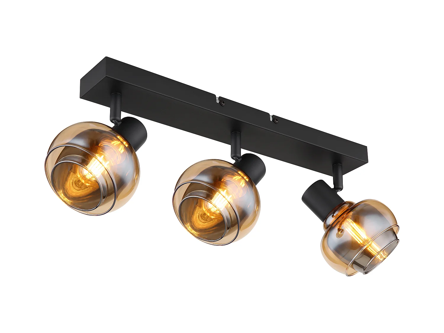 Spot métal noir mat, 3x E14
