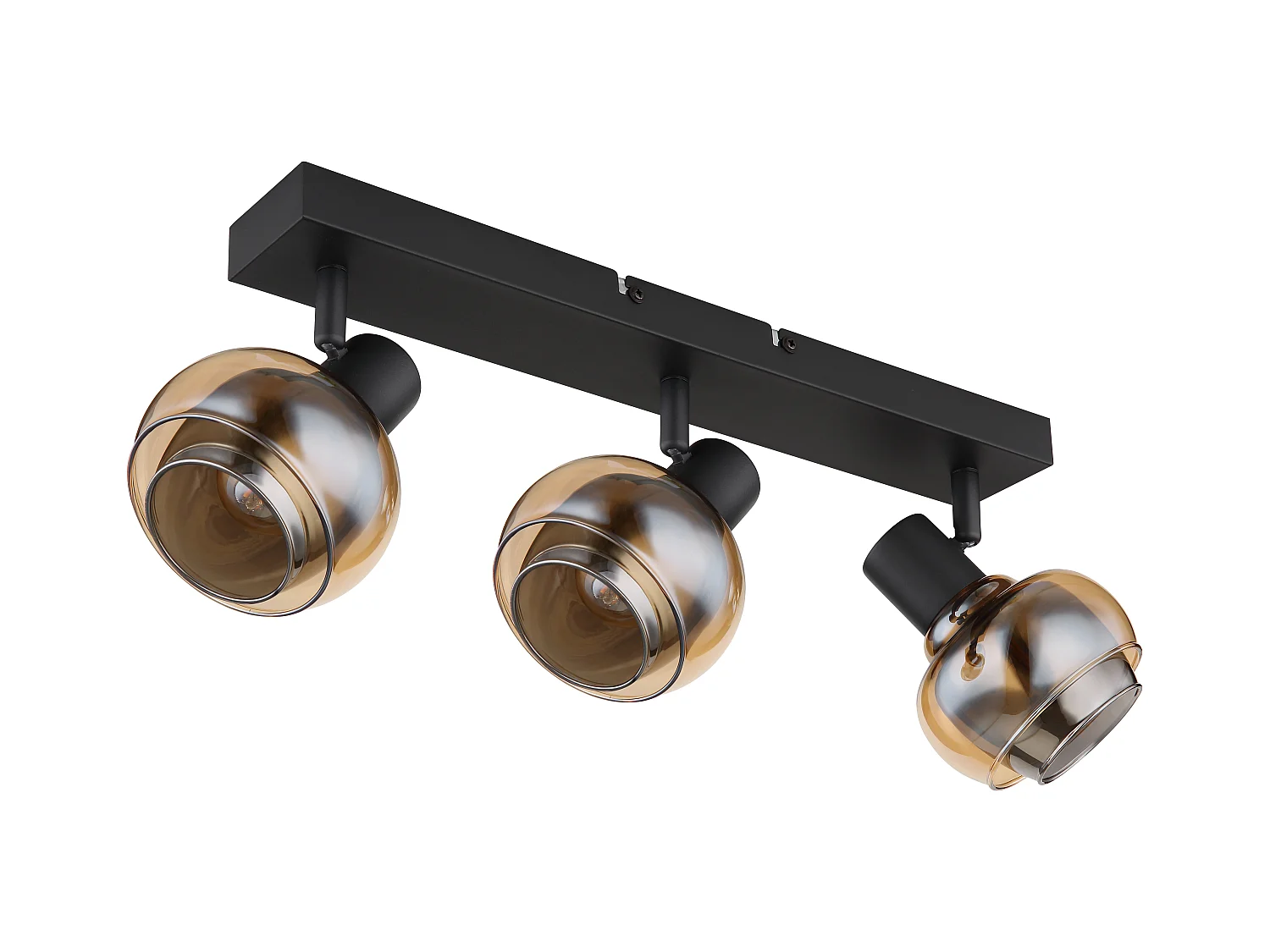 Spot métal noir mat, 3x E14