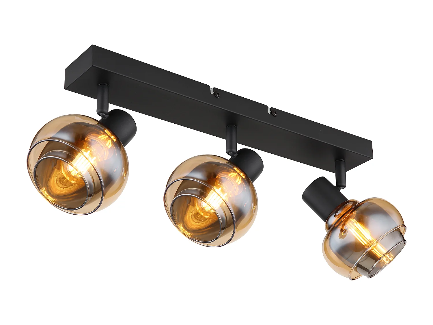 Spot métal noir mat, 3x E14