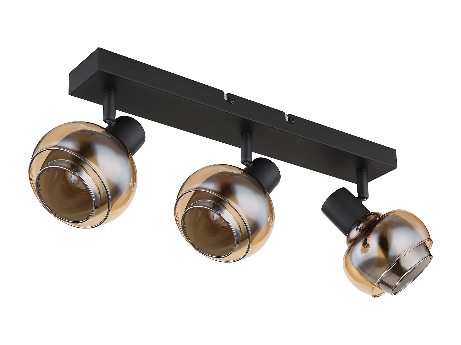 Spot métal noir mat, 3x E14