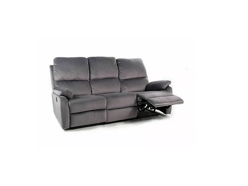 Sofa rozkładana SPENCER 3 VELVET szara