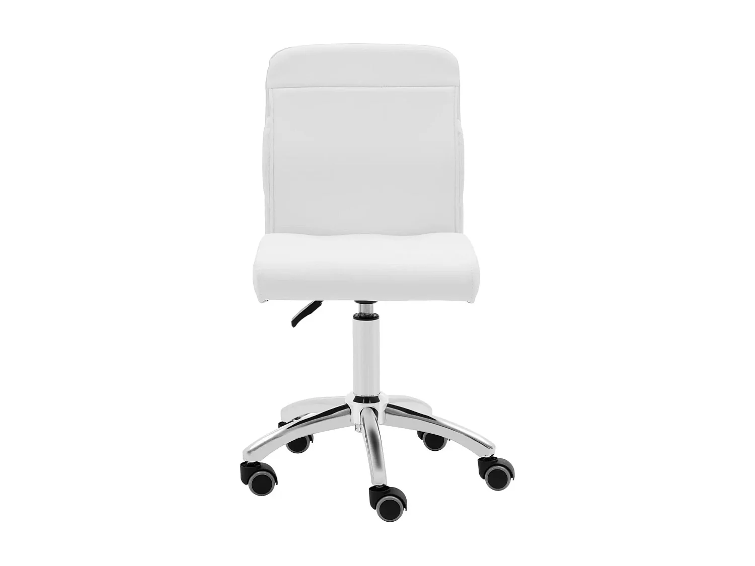 Banco com rodas e encosto 150 kg alumínio PU espuma sintética branco 14_0010102