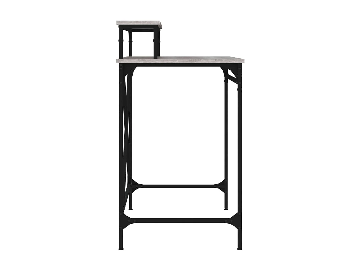 Scrivania tavolo postazione di lavoro mobile per computer studio computer sonoma 80 x 50 x 90 cm in legno ingegnerizzato e grigio ferro 02_0023965