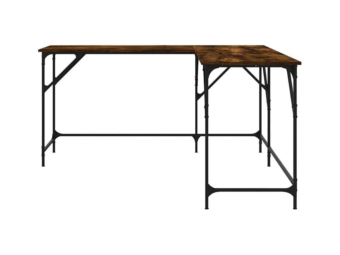 Bureau table poste de bois marron 149 x 149 x 75 cm 02_0023588