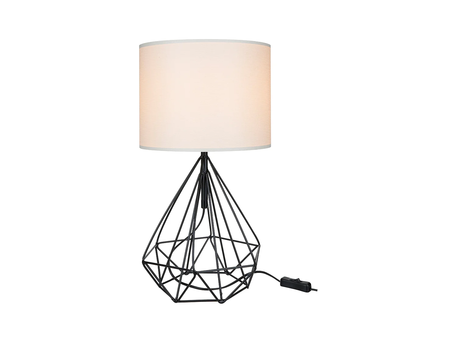 Lampe de bureau en métal blanche 25 x 25 x 46.5 cm 03_0007367