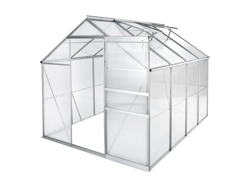 Serre de jardin jardinage polycarbonate 250 x 185 x 195 cm 1608007