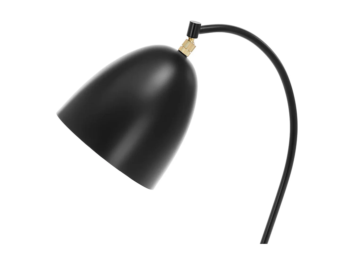 Lampada da terra ad arco con paralume in metallo mobile 40 watt altezza 125 cm ferro verniciato a polvere nero 14_0009213