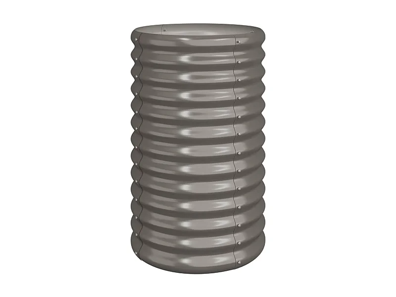 Jardinière bac lit surélevé grise 40 x 40 x 68 cm 02_0038573