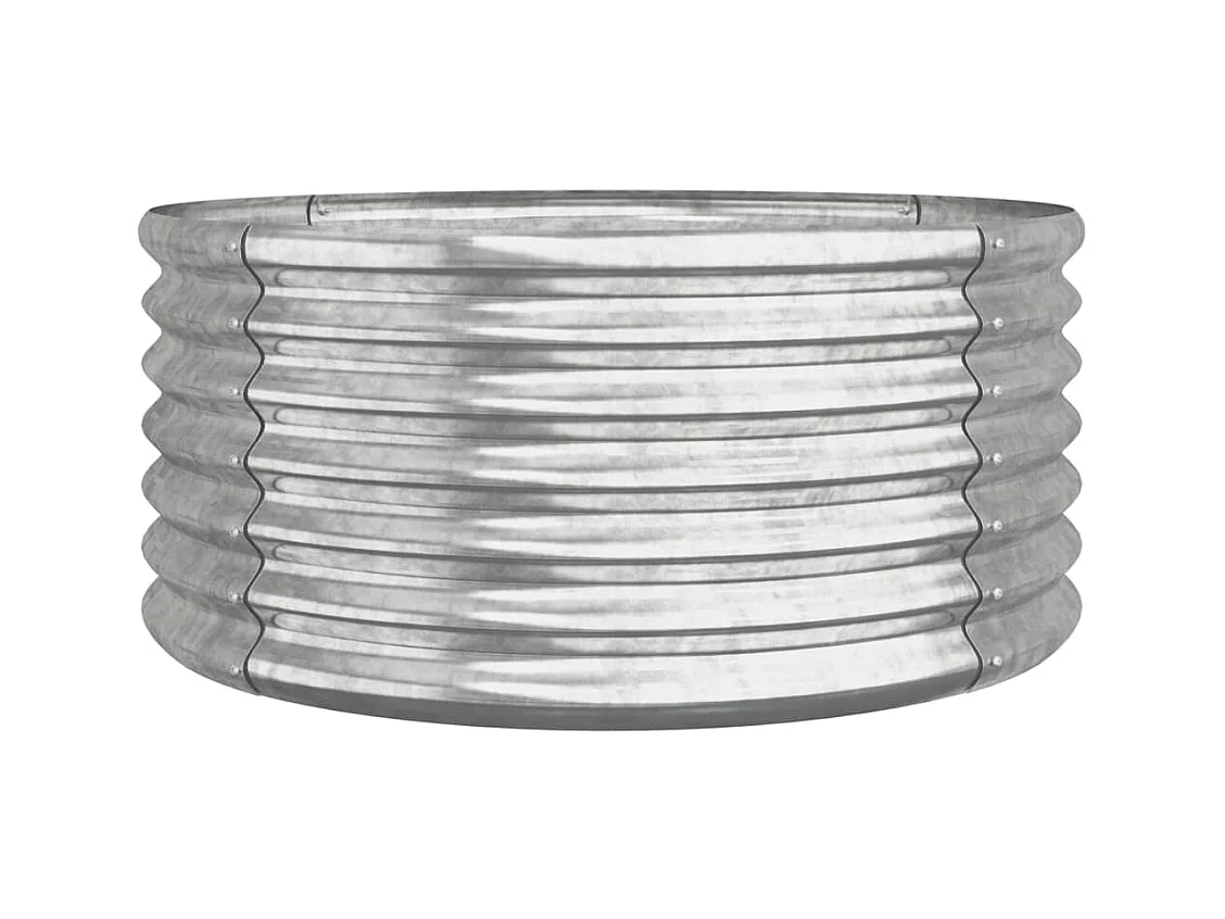 Jardinière bac lit surélevé argenté 80 x 80 x 36 cm 02_0038578