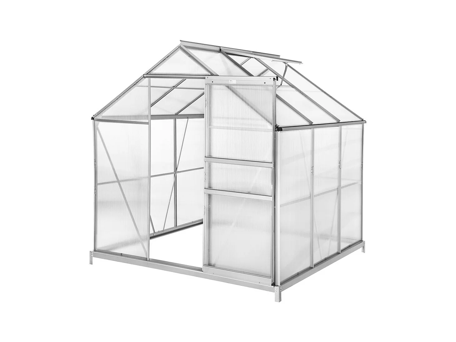 Serra da giardino attrezzi da giardinaggio in alluminio con base 190 x 185 x 195 cm 1608010