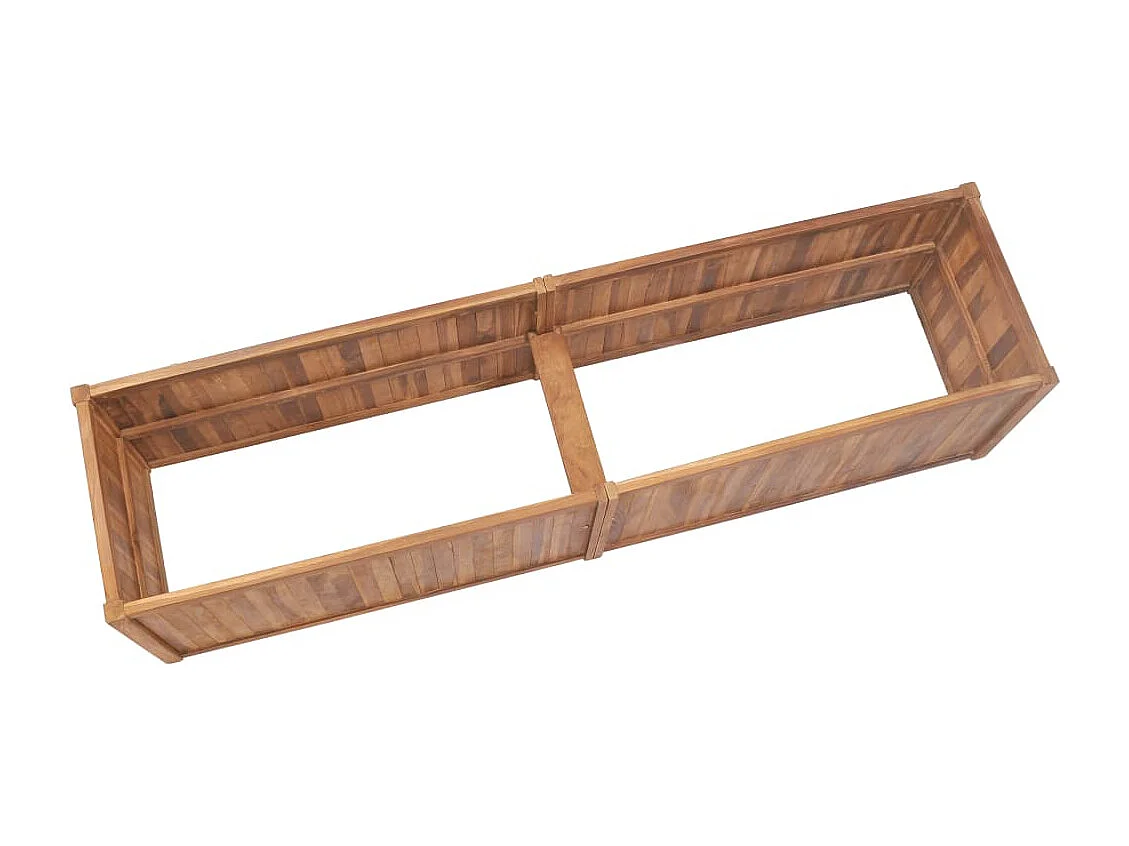 Jardinière bac lit surélevé bois marron 200 x 50 x 50 cm 02_0039398